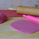 Roll out the dough with a rolling pin