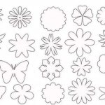 Flower and butterfly cutting templates